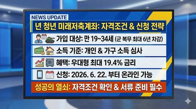 년 청년 미래저축계좌 자격조건과 신청 전략, 지금 바로 준비하세요
