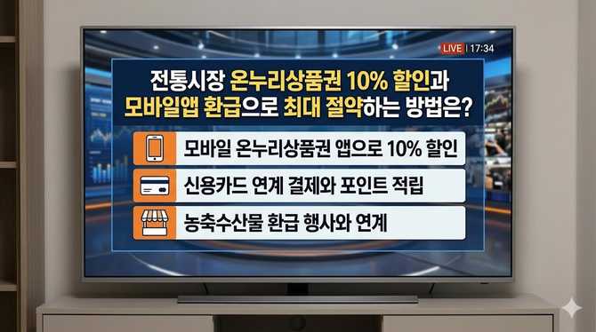 전통시장 온누리상품권 10% 할인과 모바일앱 환급으로 최대 절약하는 방법은?