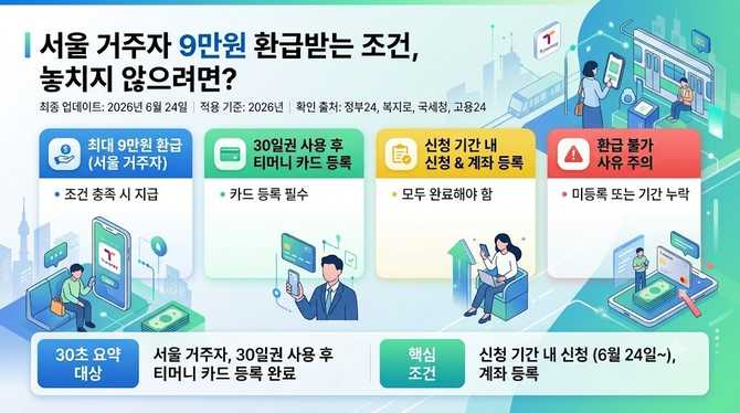 서울 거주자 9만원 환급받는 조건, 놓치지 않으려면?