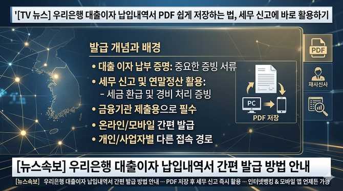 우리은행 대출이자 납입내역서 PDF 쉽게 저장하는 법, 세무 신고에 바로 활용하기