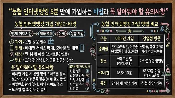 농협 인터넷뱅킹 5분 만에 가입하는 비법과 꼭 알아둬야 할 유의사항
