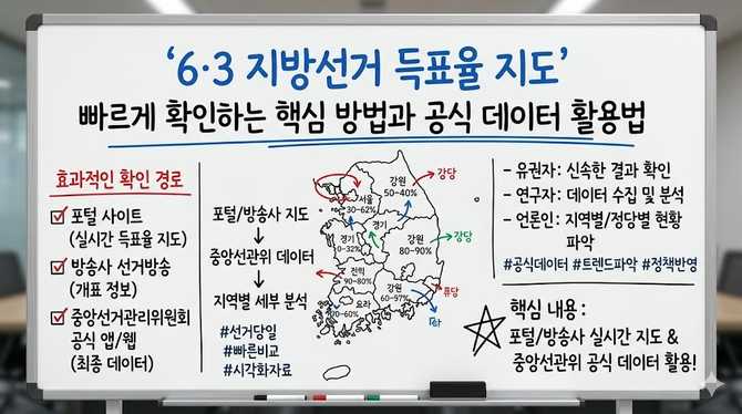 6·3 지방선거 득표율 지도 빠르게 확인하는 핵심 방법과 공식 데이터 활용법