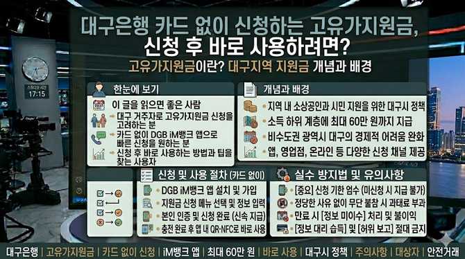 대구은행 카드 없이 신청하는 고유가지원금, 신청 후 바로 사용하려면?