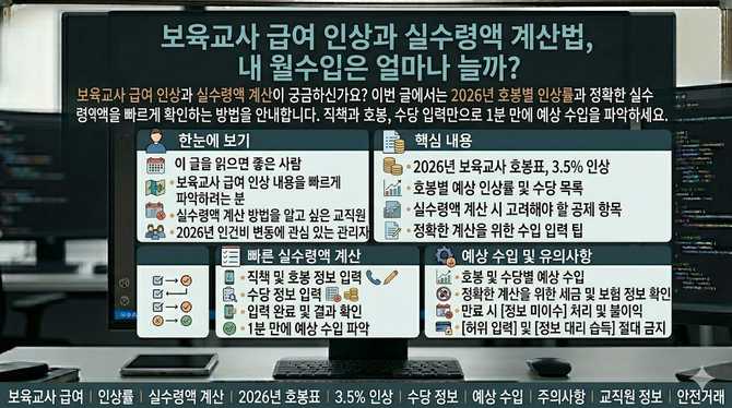 보육교사 급여 인상과 실수령액 계산법, 내 월수입은 얼마나 늘까?