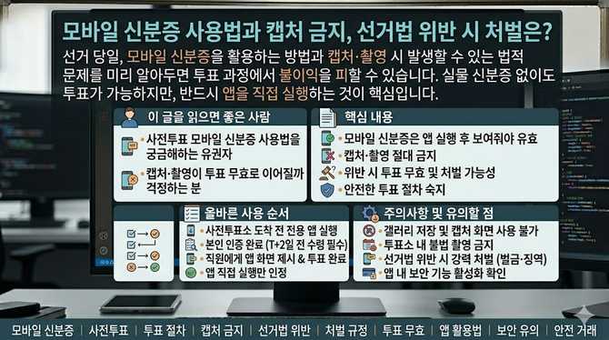 모바일 신분증 사용법과 캡처 금지, 선거법 위반 시 어떤 처벌 받을까