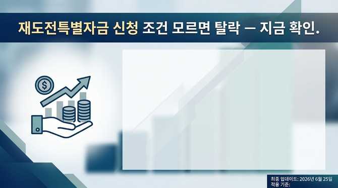 재도전특별자금 신청조건 모르면 탈락 — 지금 확인