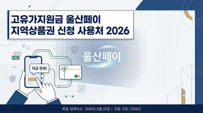 고유가지원금 울산페이 지역상품권 신청 사용처 2026