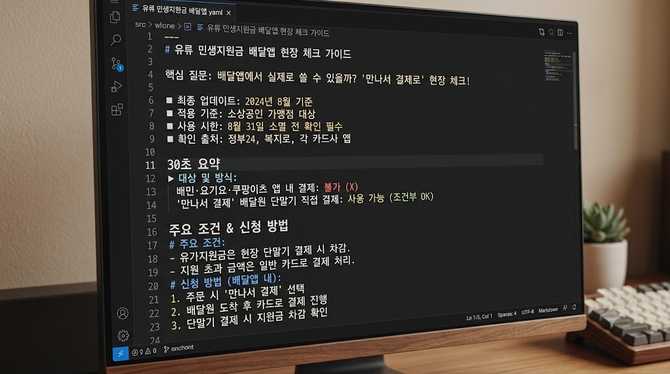 유류 민생지원금, 배달앱에서 실제로 쓸 수 있을까? 만나서 결제로 가능 여부를 현장 체크로 확인해볼까?