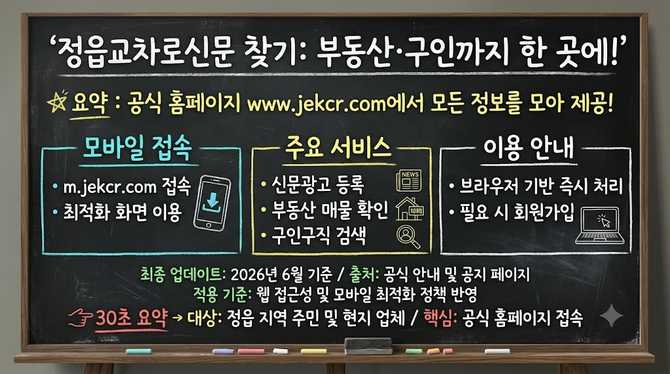 정읍교차로신문은 어디서 찾을까? 부동산·구인까지 한 곳에서 확인 가능할까?