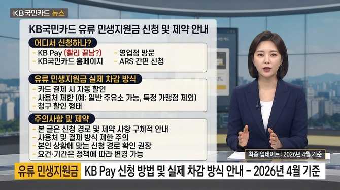 KB Pay로 신청하면 빨리 끝나나? 유류 민생지원금 실제 차감 방식은 어떻게 달라질까?