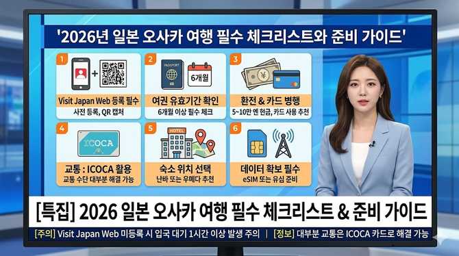 2026년 일본 오사카 여행 필수 체크리스트와 준비 가이드