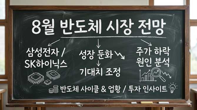 8월 반도체 시장 전망과 삼성전자·SK하이닉스 하락 원인 분석