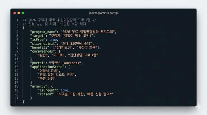 2026년 구직자 대상 무료 취업역량강화 프로그램 신청 방법과 최대 350만원 수당 혜택