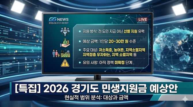 경기도 민생지원금 예상안: 2026년 대상과 금액의 현실적 범위 분석