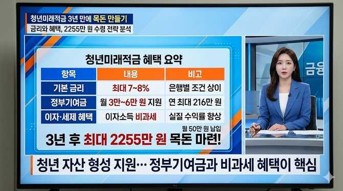 청년미래적금 금리와 혜택, 3년 만에 2255만 원 목돈 만들기 전략