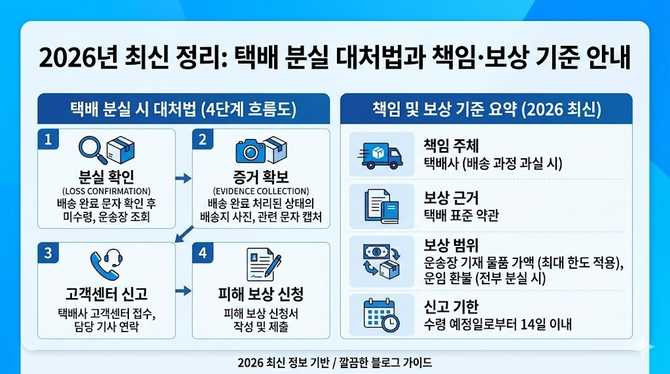 2026년 최신 정리: 택배 분실 대처법과 책임·보상 기준 안내