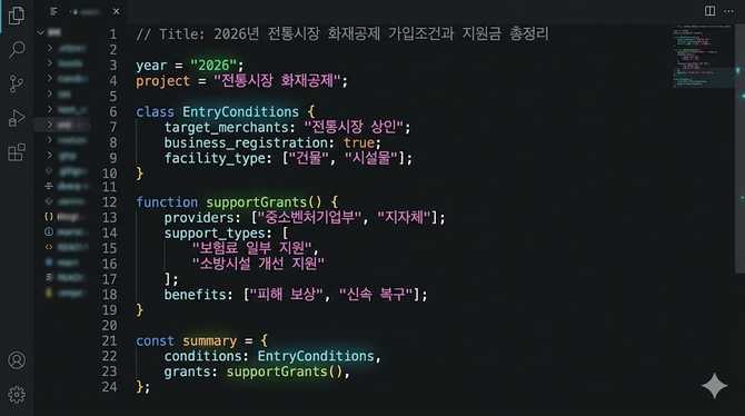 2026년 전통시장 화재공제 가입조건과 지원금 총정리