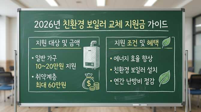 2026년 친환경 보일러 교체 지원금 안내와 혜택 총정리
