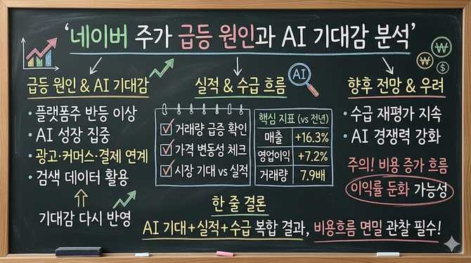 네이버 주가 급등 원인과 AI 기대감 분석: 실적과 수급 흐름