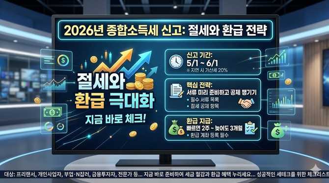 2026년 종합소득세 신고 준비 가이드: 절세와 환급 전략