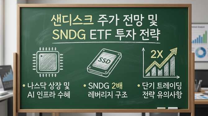 샌디스크 주가 전망과 SNDG 레버리지 ETF 투자 전략 분석