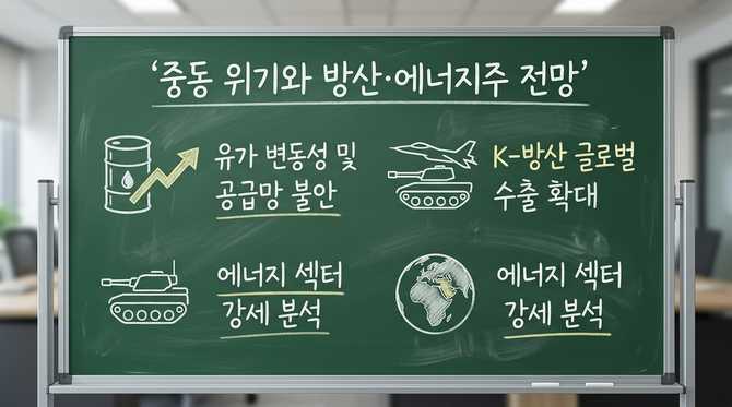 중동 지정학적 위기와 방산·에너지주 강세, 앞으로의 시장 전망은?