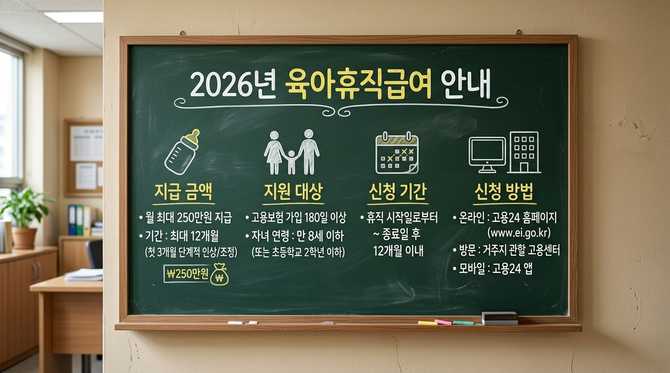 2026년 육아휴직급여 금액과 신청 방법 총정리