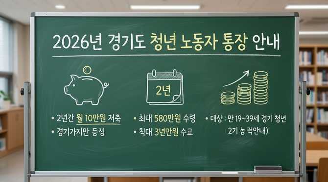 경기도 청년 노동자 통장 2026 대상·조건·신청 방법 총정리