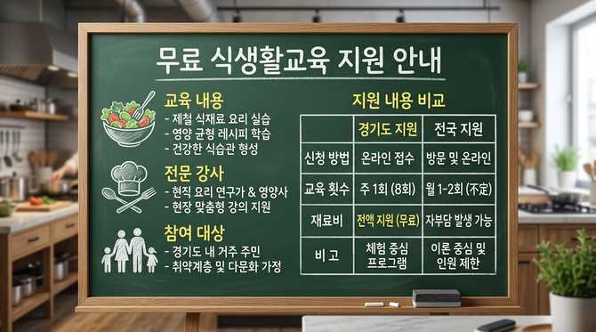 무료 식생활교육 지원으로 우리 아이 건강한 식습관 만들기