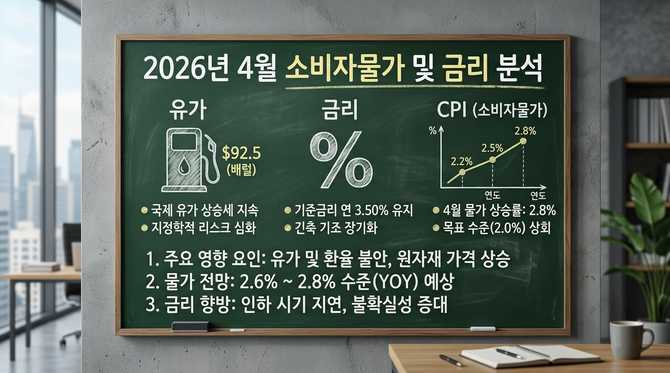 2026년 4월 소비자물가 전망과 금리·환율 영향 분석