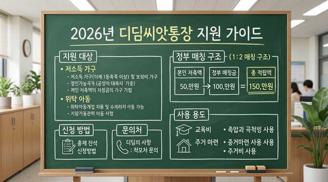 2026년 디딤씨앗통장 대상 아동 필수 확인 가이드