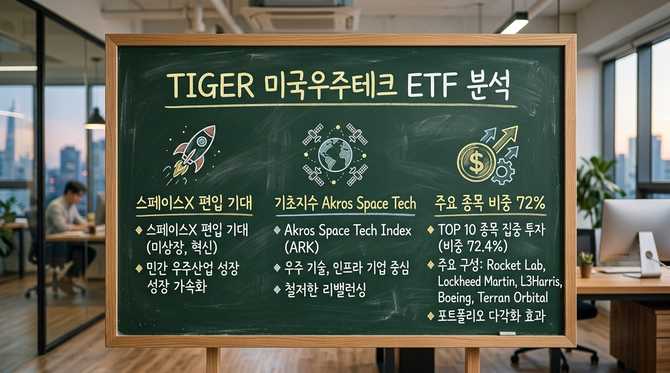 스페이스X 편입 25% 반영, TIGER 미국우주테크 ETF의 투자 전략과 리스크 분석