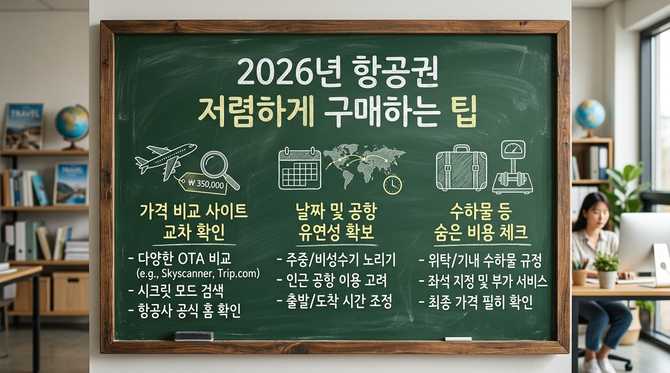 2026년 항공권 저렴 구매 전략: 최대 50% 절약하는 방법