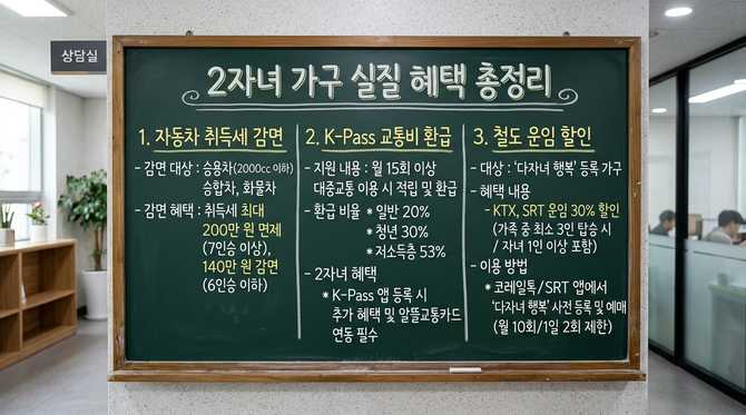 2자녀 가구 혜택 총정리: 실질 지원과 신청 방법 안내