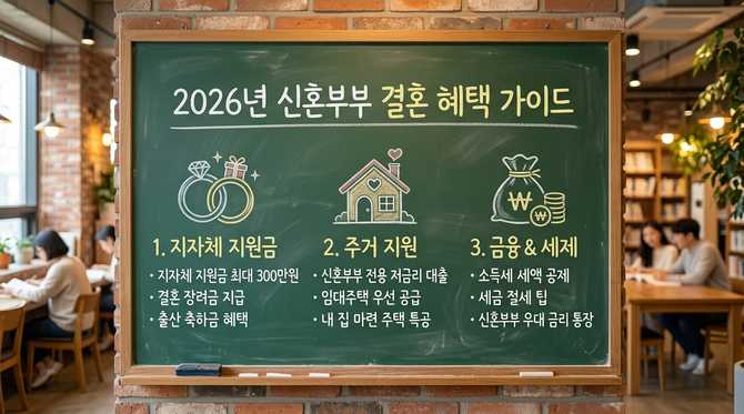 2026년 기준, 신혼부부가 꼭 챙겨야 할 결혼 혜택과 지원금 안내