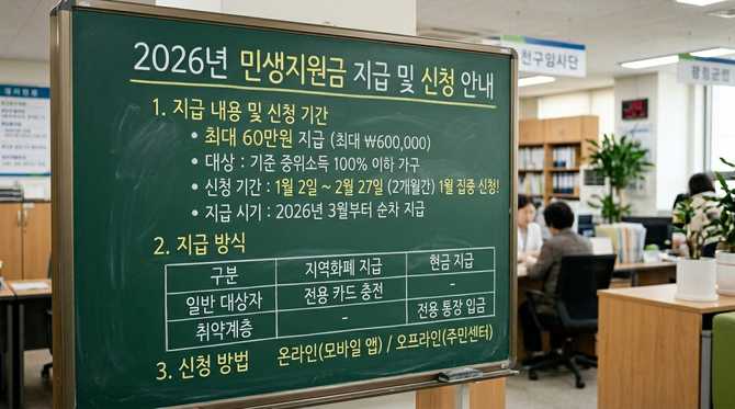 2026년 민생지원금 지급 현황과 신청 방법, 대상별 지원금액 안내