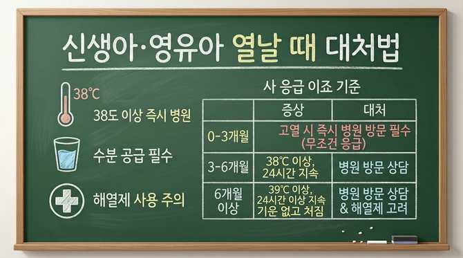 신생아와 영유아의 열날 때 올바른 대처법과 월령별 응급 기준 정리