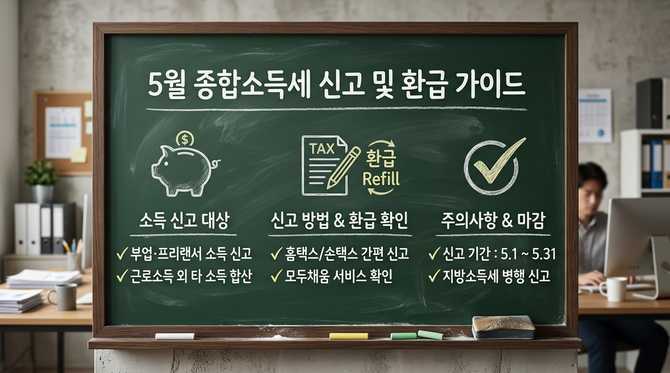 5월 종합소득세 신고, 직장인도 반드시 확인해야 하는 환급 기회와 절차
