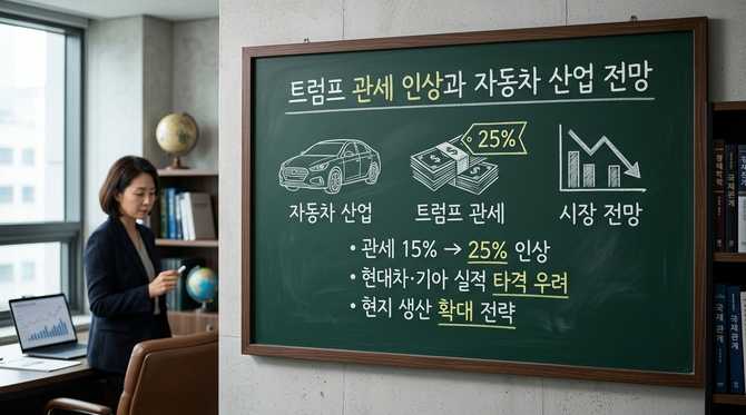 트럼프의 기습 관세 인상, 한국 자동차 산업과 증시 전망은?