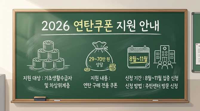 2026년 연탄쿠폰 지원 대상과 신청 방법 총정리
