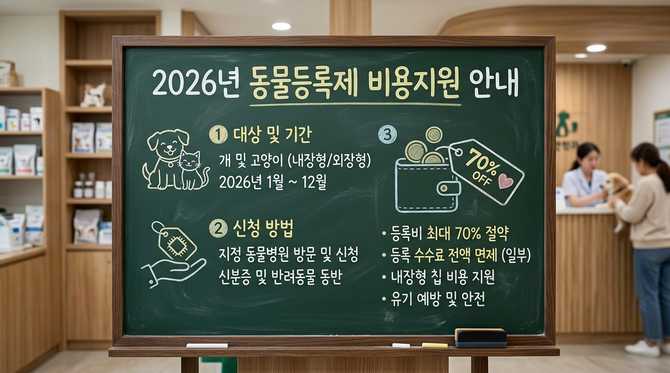 2026년 동물등록제 비용지원으로 등록비 최대 70% 절약하는 방법