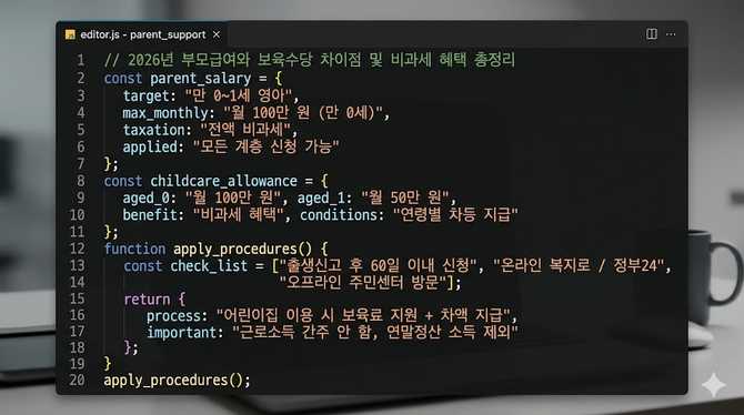 2026년 부모급여와 보육수당 차이점 및 비과세 혜택 총정리
