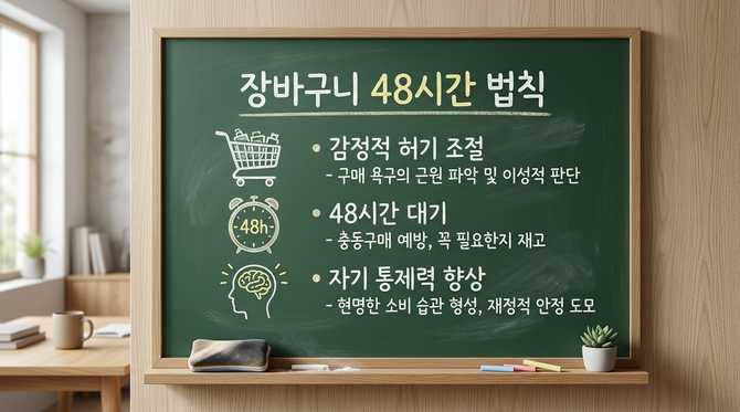 심리적 허기를 채우는 ‘장바구니 48시간 법칙’으로 충동구매 방지하기