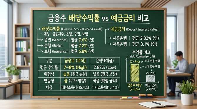 금융주 배당수익률 TOP10과 예금금리 비교: 은행·보험·증권 투자 전략