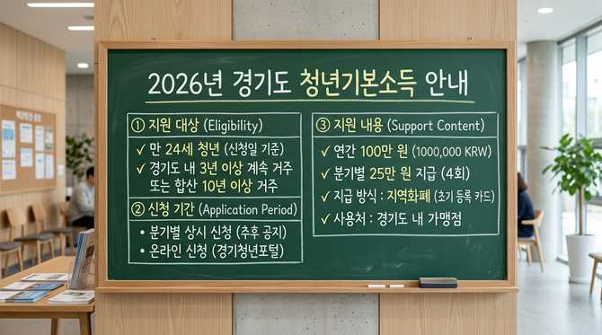 경기도 청년기본소득 2026년 신청 방법과 지급 조건 총정리