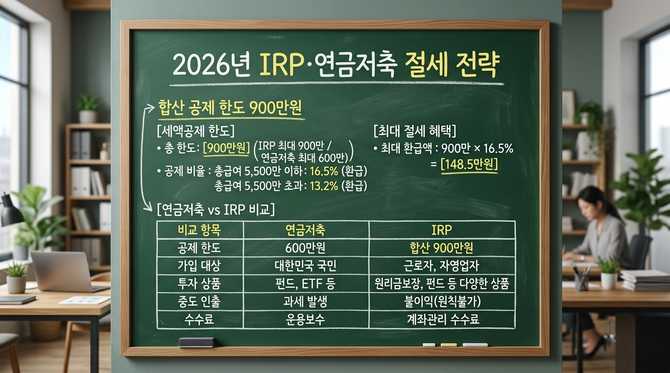 2026년 세액공제 통합으로 본 IRP 연금저축 절세 전략 총정리