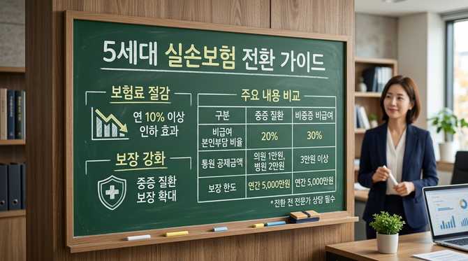 5세대 실손보험 전환 가이드: 보험료 절감과 보장 재배치의 핵심 이해