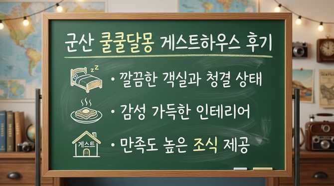 군산 쿨쿨달몽 게스트하우스 1박2일 후기: 깔끔함과 감성 조식까지 완벽한 숙소 추천