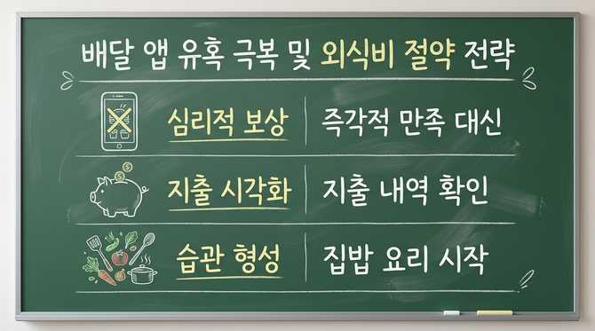 배달 앱 삭제 어려움 극복과 외식비 절약을 위한 심리 전략