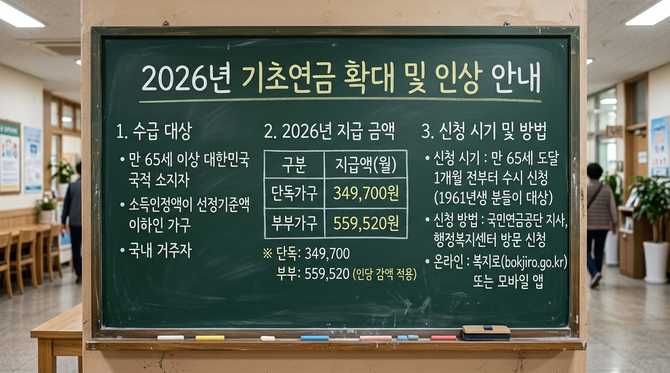2026년 기초연금 대상 확대와 지급액 인상, 핵심 내용 정리